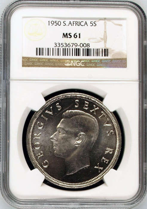 $$$ 1950 CROWN (5 Shillings) Graded by NGC MS61 "Very Scares" Excellent Coin! $$$